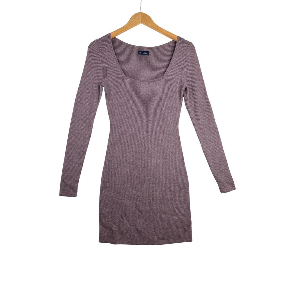 GAP Ribbed Extra Fine Merino Wool‎ Sweater Dress size Small Purple